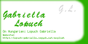 gabriella lopuch business card